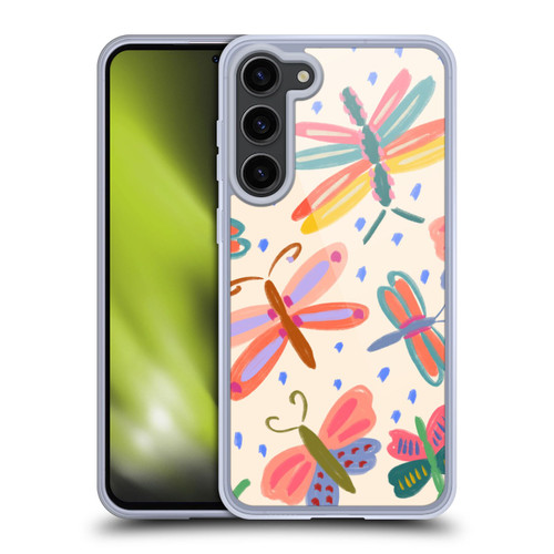 Gabriela Thomeu Art Happy And Colorful Butterlies Soft Gel Case for Samsung Galaxy S23+ 5G & MagSafe