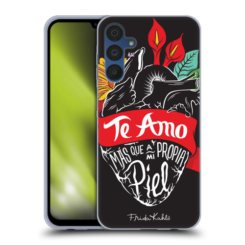 Frida Kahlo Typography Heart Soft Gel Case for Samsung Galaxy A15 & MagSafe