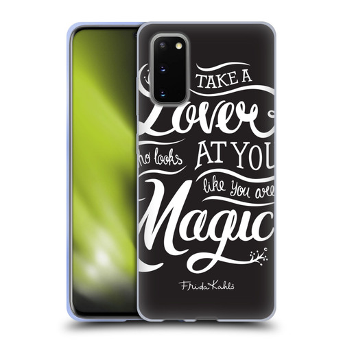 Frida Kahlo Typography Lover Black Soft Gel Case for Samsung Galaxy S20 / S20 5G