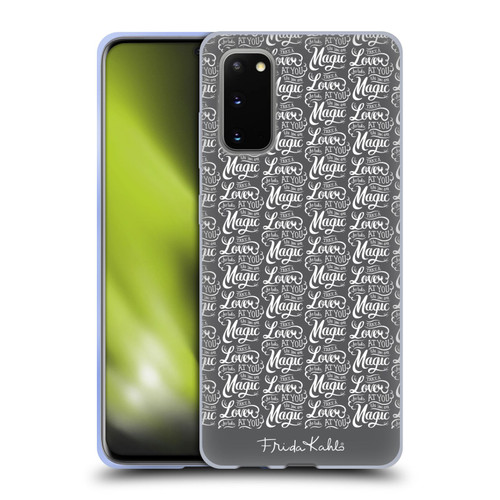Frida Kahlo Typography Lover Grey Soft Gel Case for Samsung Galaxy S20 / S20 5G