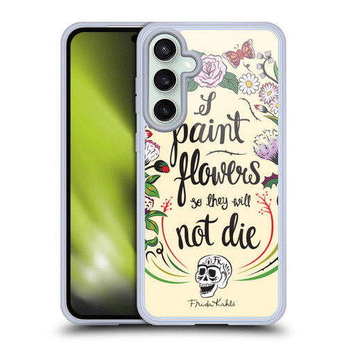 Frida Kahlo Typography Floral Blooms Soft Gel Case for Samsung Galaxy S23 FE 5G & MagSafe