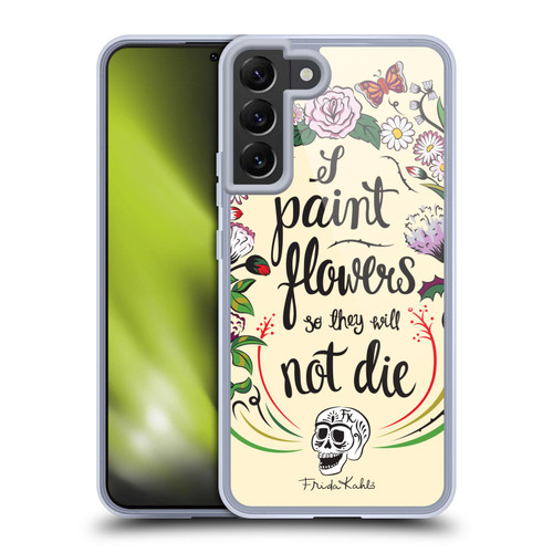 Frida Kahlo Typography Floral Blooms Soft Gel Case for Samsung Galaxy S22+ 5G & MagSafe
