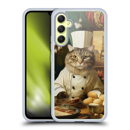 Michael David Ward Humor & Botanicals Cat Chef Soft Gel Case for Samsung Galaxy A34 5G