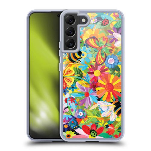Michael David Ward Humor & Botanicals Happy Garden Soft Gel Case for Samsung Galaxy S22+ 5G & MagSafe