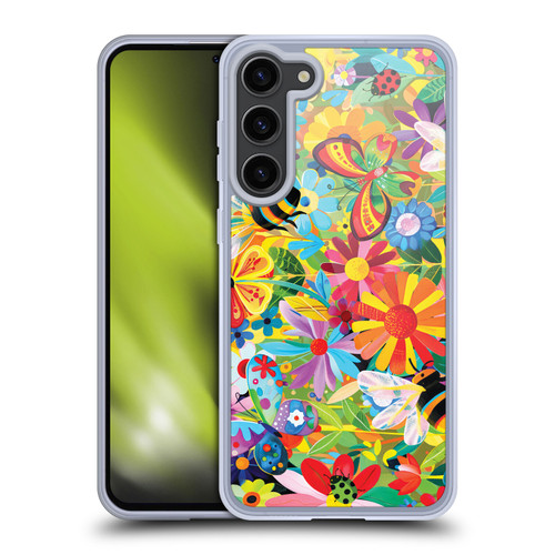 Michael David Ward Humor & Botanicals Happy Garden Soft Gel Case for Samsung Galaxy S23+ 5G & MagSafe
