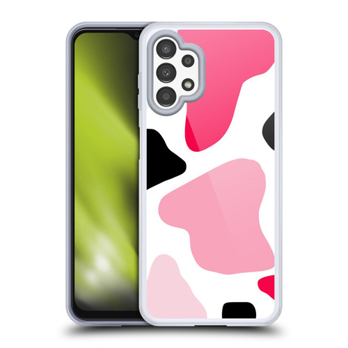 Grace Illustration Cow Prints Pink Soft Gel Case for Samsung Galaxy A13 (2022)