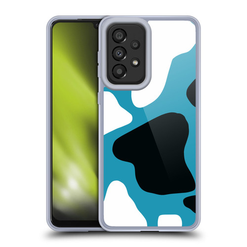 Grace Illustration Cow Prints Blue Soft Gel Case for Samsung Galaxy A33 5G (2022)
