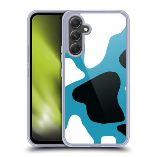 Grace Illustration Cow Prints Blue Soft Gel Case for Samsung Galaxy A54 5G