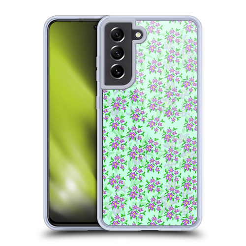 Grace Illustration Lovely Floral Cosmos Soft Gel Case for Samsung Galaxy S21 FE 5G & MagSafe