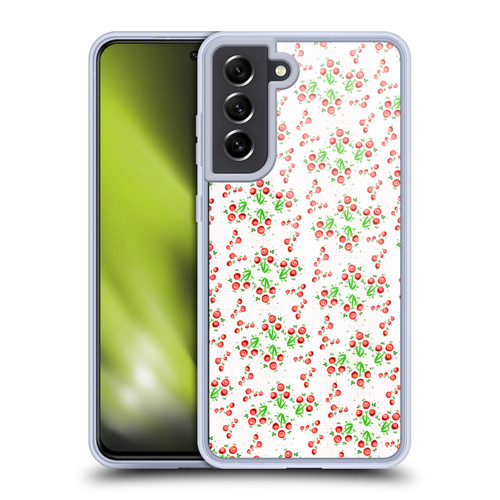 Grace Illustration Lovely Floral Rose Bushes Soft Gel Case for Samsung Galaxy S21 FE 5G & MagSafe
