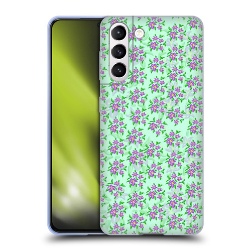 Grace Illustration Lovely Floral Cosmos Soft Gel Case for Samsung Galaxy S21 5G & MagSafe