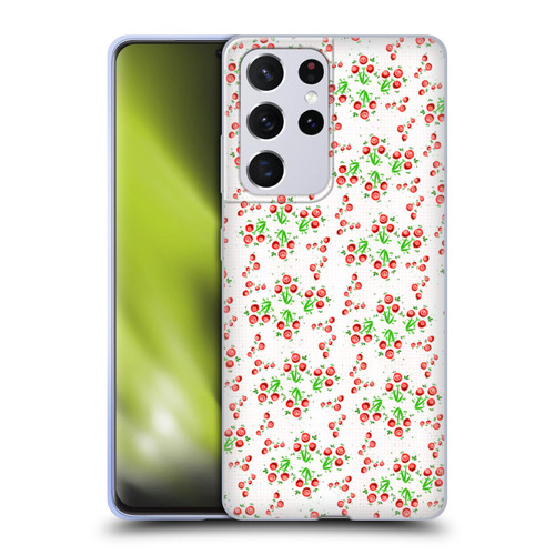 Grace Illustration Lovely Floral Rose Bushes Soft Gel Case for Samsung Galaxy S21 Ultra 5G & MagSafe