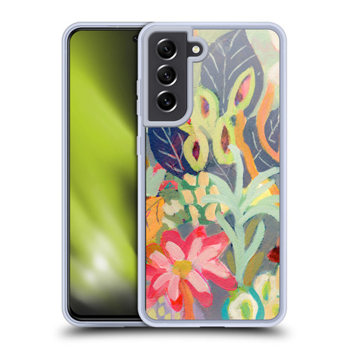 Suzanne Allard Floral Art Joyful Garden Abstract Soft Gel Case for Samsung Galaxy S21 FE 5G & MagSafe