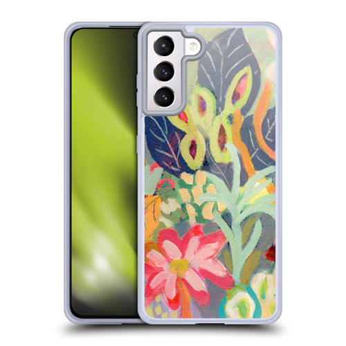 Suzanne Allard Floral Art Joyful Garden Abstract Soft Gel Case for Samsung Galaxy S21+ 5G & MagSafe