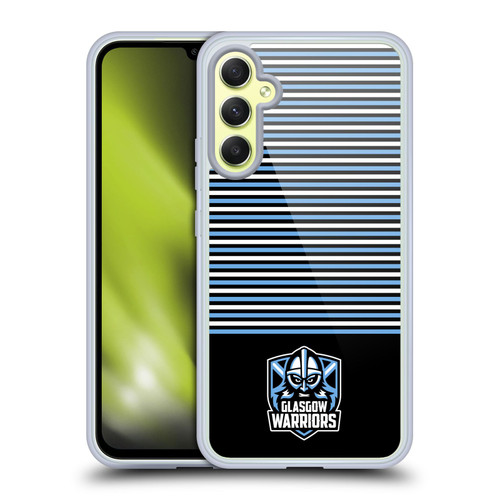 Glasgow Warriors Logo Stripes Black 2 Soft Gel Case for Samsung Galaxy A34 5G