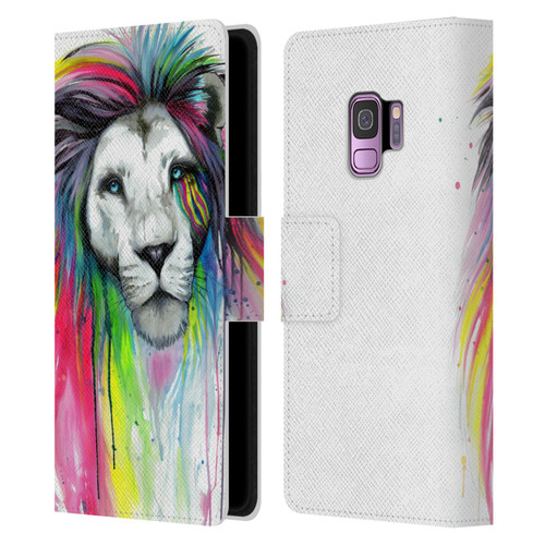 Pixie Cold Cats Rainbow Mane Leather Book Wallet Case Cover For Samsung Galaxy S9