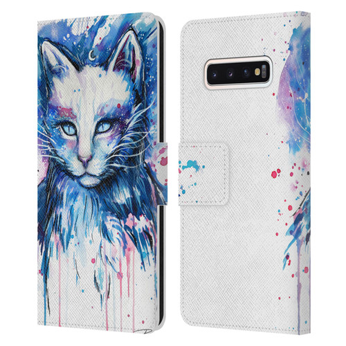 Pixie Cold Cats Space Leather Book Wallet Case Cover For Samsung Galaxy S10