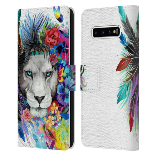 Pixie Cold Cats King Of The Lions Leather Book Wallet Case Cover For Samsung Galaxy S10+ / S10 Plus