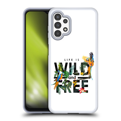 Haroulita Birds And Flowers Wild And Free Soft Gel Case for Samsung Galaxy A13 (2022)