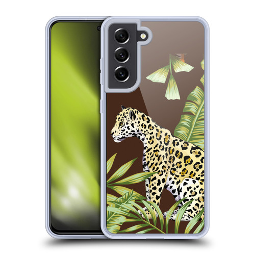 Haroulita Forest Leopard Soft Gel Case for Samsung Galaxy S21 FE 5G & MagSafe