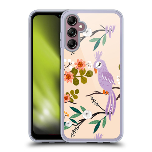 Haroulita Birds And Flowers Lavender Soft Gel Case for Samsung Galaxy A14 5G