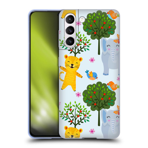 Haroulita Forest Tiger And Elephant Soft Gel Case for Samsung Galaxy S21 5G & MagSafe