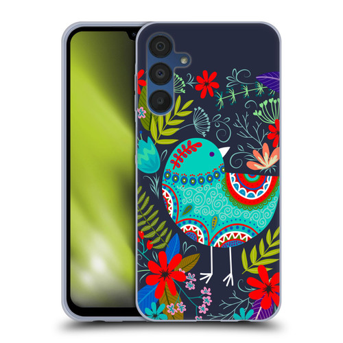 Haroulita Birds And Flowers Bird Mandala Soft Gel Case for Samsung Galaxy A15 & MagSafe