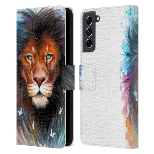 Pixie Cold Cats Sacred King Leather Book Wallet Case Cover For Samsung Galaxy S21 FE 5G