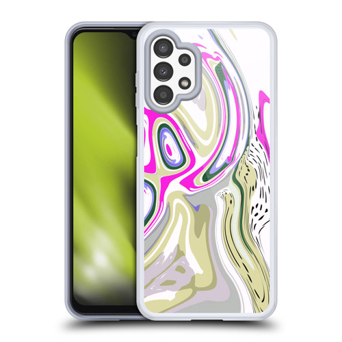 Haroulita Liquid Marble Magenta Swirl Soft Gel Case for Samsung Galaxy A13 (2022)