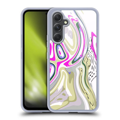 Haroulita Liquid Marble Magenta Swirl Soft Gel Case for Samsung Galaxy A54 5G