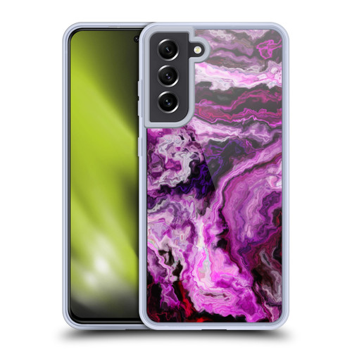 Haroulita Marble 2 Purple Mauve Soft Gel Case for Samsung Galaxy S21 FE 5G & MagSafe