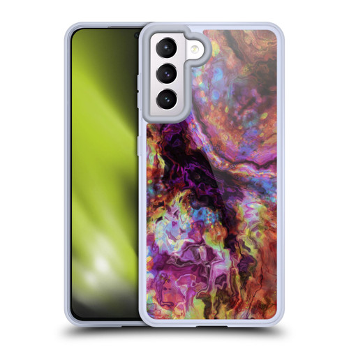 Haroulita Marble 2 Red Purple Soft Gel Case for Samsung Galaxy S21 5G & MagSafe