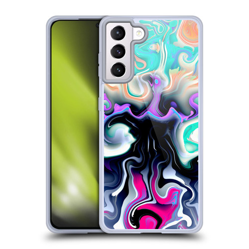 Haroulita Liquid Marble Glitch Soft Gel Case for Samsung Galaxy S21+ 5G & MagSafe