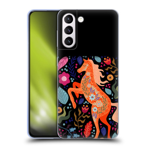 Haroulita Forest Flower Horse Soft Gel Case for Samsung Galaxy S21+ 5G & MagSafe