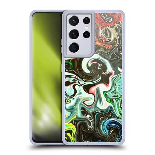 Haroulita Liquid Marble Abstract Soft Gel Case for Samsung Galaxy S21 Ultra 5G & MagSafe