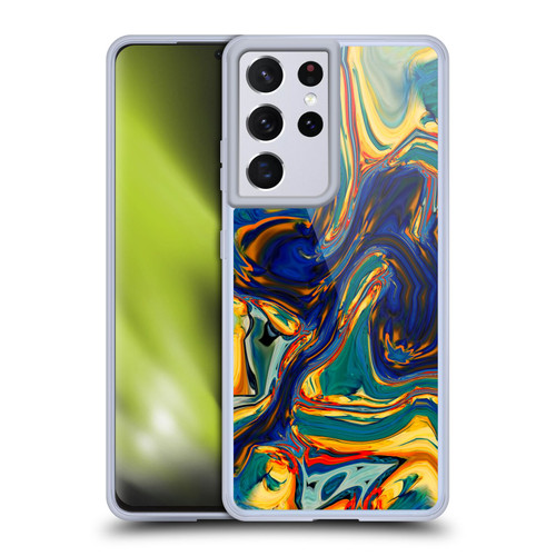 Haroulita Liquid Marble Sunset Soft Gel Case for Samsung Galaxy S21 Ultra 5G & MagSafe