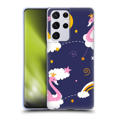 Haroulita Forest Flamingo Night Soft Gel Case for Samsung Galaxy S21 Ultra 5G & MagSafe