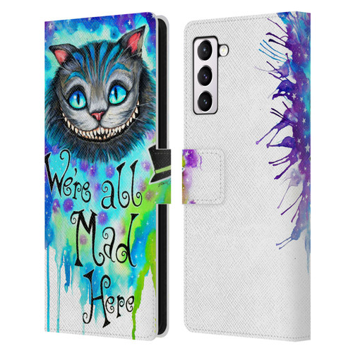 Pixie Cold Cats We Are All Mad Here Leather Book Wallet Case Cover For Samsung Galaxy S21+ 5G