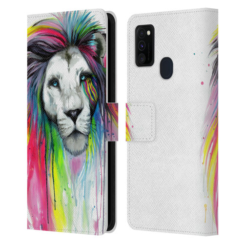 Pixie Cold Cats Rainbow Mane Leather Book Wallet Case Cover For Samsung Galaxy M30s (2019)/M21 (2020)