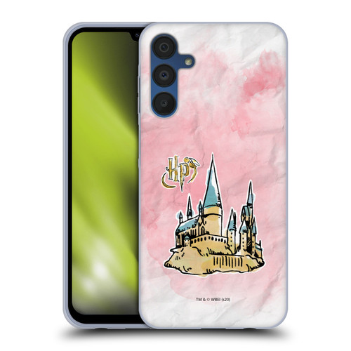 Harry Potter Deathly Hallows XVII Logo And Castle Soft Gel Case for Samsung Galaxy A15 & MagSafe
