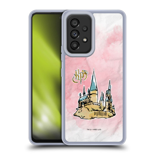 Harry Potter Deathly Hallows XVII Logo And Castle Soft Gel Case for Samsung Galaxy A53 5G (2022)