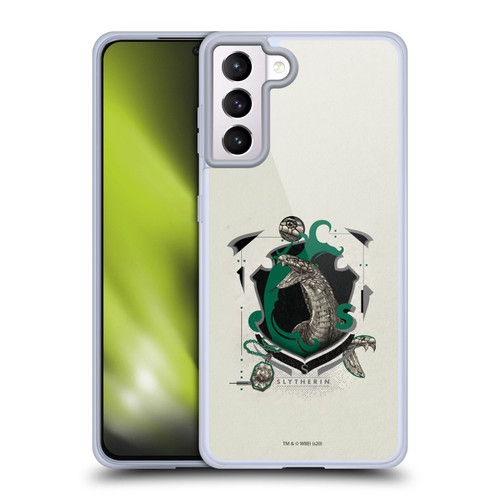 Harry Potter Deathly Hallows XXVII Slytherin Soft Gel Case for Samsung Galaxy S21+ 5G & MagSafe