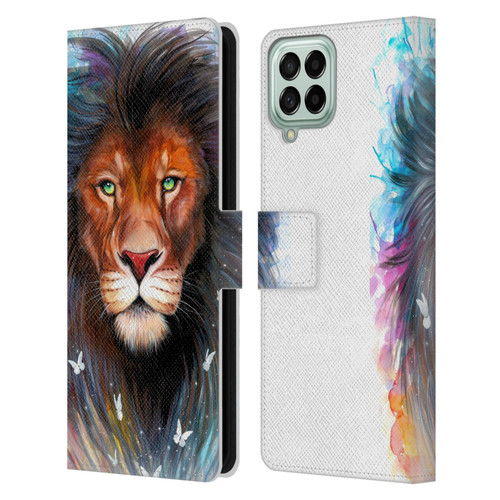 Pixie Cold Cats Sacred King Leather Book Wallet Case Cover For Samsung Galaxy M53 (2022)