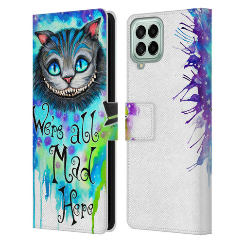 Pixie Cold Cats We Are All Mad Here Leather Book Wallet Case Cover For Samsung Galaxy M53 (2022)