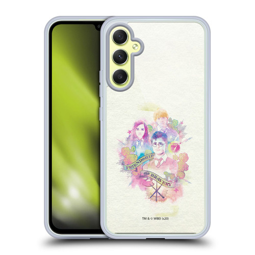 Harry Potter Deathly Hallows XXVI Harry, Ron & Hermione Soft Gel Case for Samsung Galaxy A34 5G