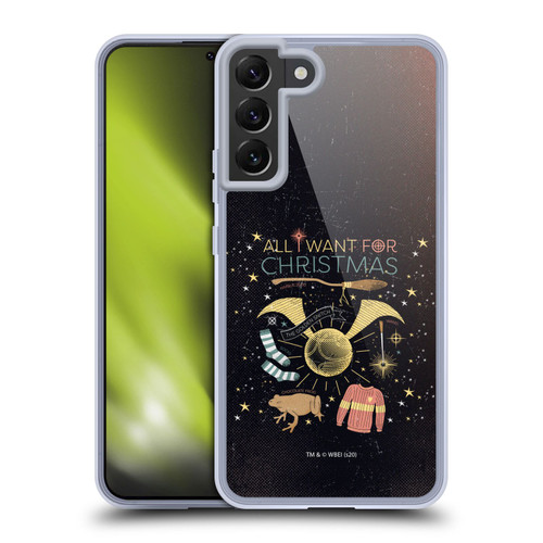 Harry Potter Deathly Hallows XXXII All I Want For Christmas Soft Gel Case for Samsung Galaxy S22+ 5G & MagSafe