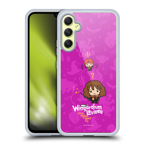 Harry Potter Deathly Hallows I Hermione Ron Spell Soft Gel Case for Samsung Galaxy A34 5G