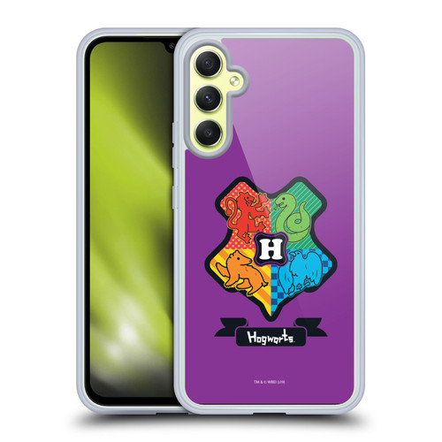 Harry Potter Deathly Hallows I Hogwarts Crest Soft Gel Case for Samsung Galaxy A34 5G