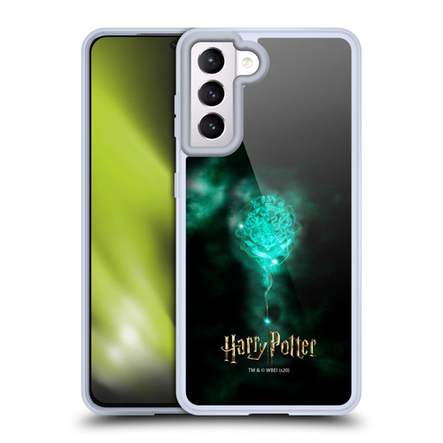 Harry Potter Deathly Hallows XXXV Hogwarts Crest Soft Gel Case for Samsung Galaxy S21 5G & MagSafe