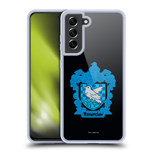 Harry Potter Deathly Hallows I Ravenclaw Crest Soft Gel Case for Samsung Galaxy S21 FE 5G & MagSafe
